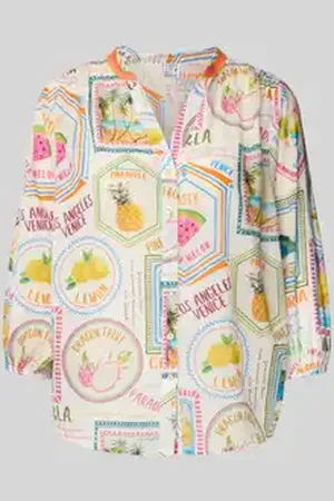 Emily van den Bergh Regular fit blouse met 3/4-mouwen