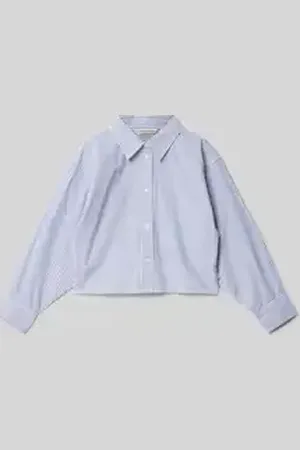 TOM TAILOR Oversized blouse met lange mouwen van puur katoen