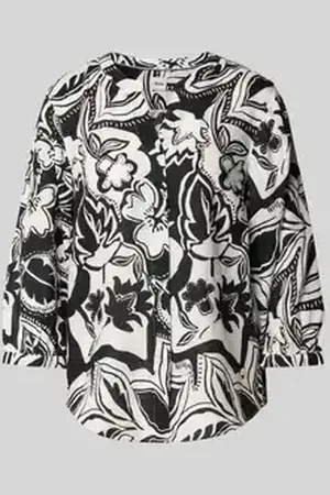 Brax Linnen blouse met 3/4-mouwen, model 