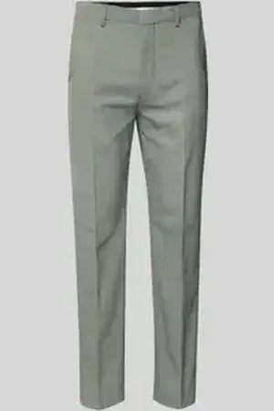 HUGO BOSS Slim fit pantalon met bandplooien, model 