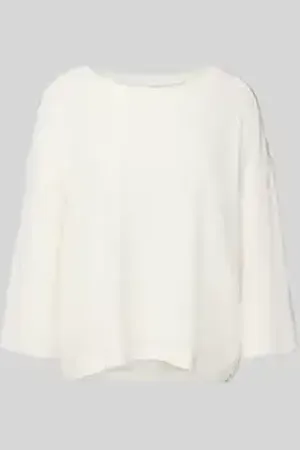 American Vintage Shirt met lange mouwen en geribde ronde hals, model 