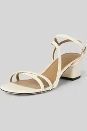 HUGO BOSS Sandalen van leer met blokhak, model 