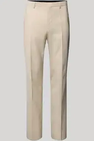 HUGO BOSS Slim fit pantalon met bandplooien, model 