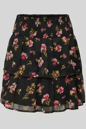 VERO MODA Uitlopende minirok met all-over motief, model 