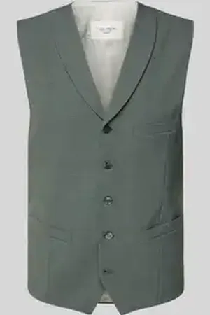 Carl Gross Slim fit gilet met lanawol, model 