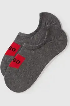 HUGO BOSS Kousenvoetjes met labelprint in een set van 2 paar
