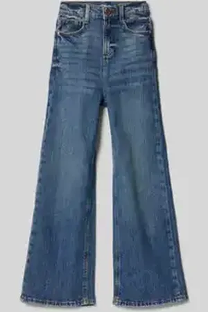 QS by s.Oliver Regular fit wide leg jeans met hoge tailleband