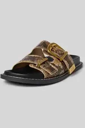 Steve Madden Slippers met doornsluiting en labeldetail, model 