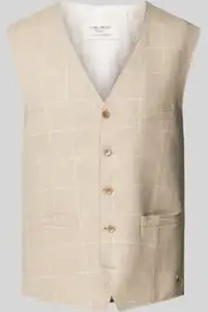 Carl Gross Gilet met strookzakken, model 