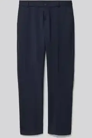 HUGO BOSS Regular fit stoffen broek met persplooien