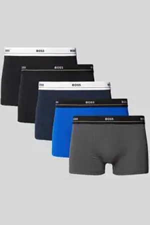 HUGO BOSS Boxershort met elastische band met label in een set van 5 stuks