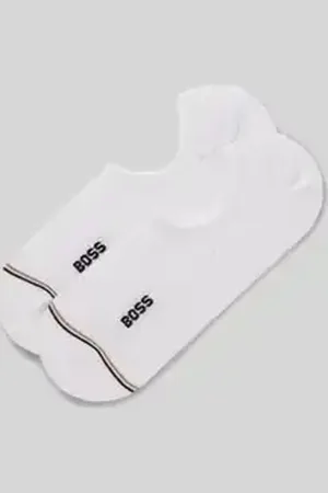 HUGO BOSS Kousenvoetjes met labelprint in een set van 2 paar