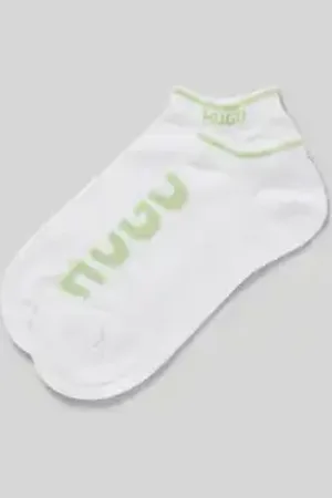 HUGO BOSS Sneakersokken met labeldetail in een set van 2 paar