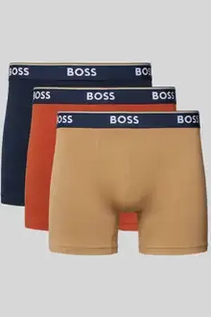 HUGO BOSS Boxershort met elastische band met label in een set van 3 stuks, model 