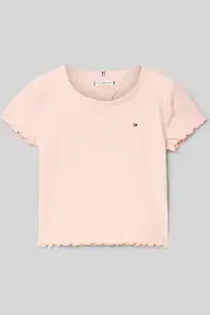 Tommy Hilfiger T-shirt met geschulpte zoom, model 