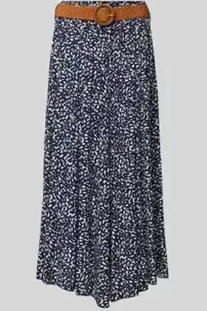 Apricot Midirok met stoffen ceintuur