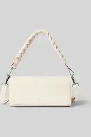 Seidenfelt Handtas met labeldetail, model 