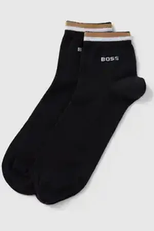HUGO BOSS Sokken met labelprint in een set van 2 paar