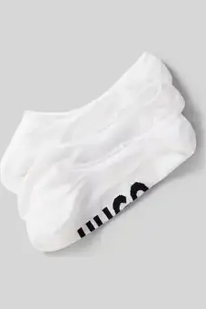 HUGO BOSS Kousenvoetjes met labelprint in een set van 3 paar