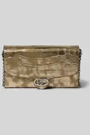 Ralph Lauren Schoudertas van schapenleer met labeldetail, model 