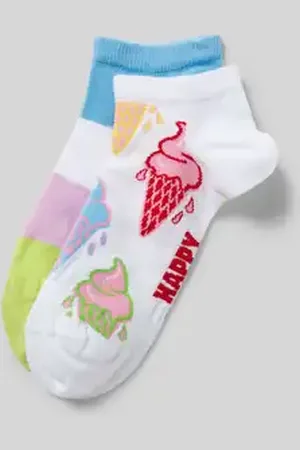 Happy Socks Sneakersokken met stretch in een set van 2 paar, model 