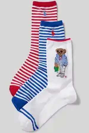 Ralph Lauren Sokken met labelprint in een set van 3 paar