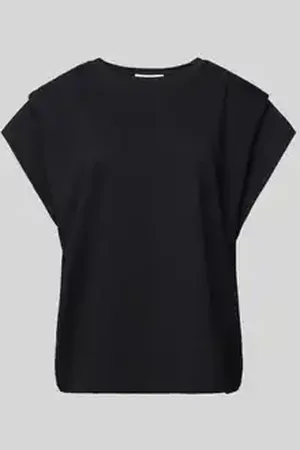 Bash T-shirt met geribde ronde hals