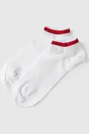 HUGO BOSS Sneakersokken met contraststrepen in een set van 2 paar, model 