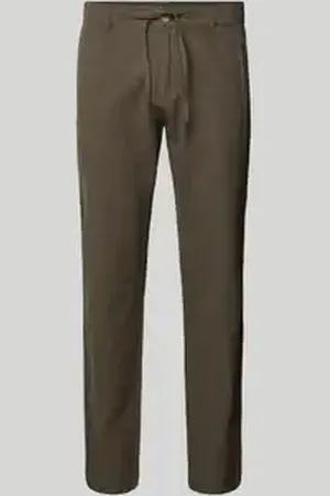 Lindbergh Tapered fit linnen broek met elastische band