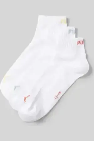 PUMA Sneakersokken met labelprint in een set van 3 paar