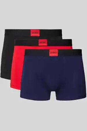 HUGO BOSS Boxershort met labelpatch in een set van 3 stuks, model 