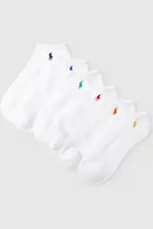 Ralph Lauren Sneakersokken met logostitching in een set van 6 paar
