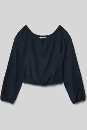 TOM TAILOR Regular fit blouse met lange mouwen en Carmen-hals