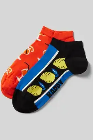 Happy Socks Sokken met labelprint in een set van 2 paar