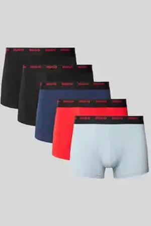 HUGO BOSS Boxershort met elastische band met label in een set van 5 stuks