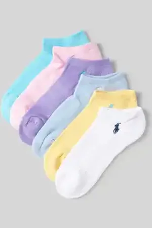Ralph Lauren Sneakersokken met labeldetail in een set van 6 paar