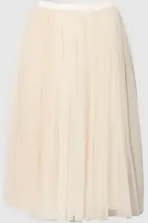 Lace & Beads Knielange rok met plissévouwen
