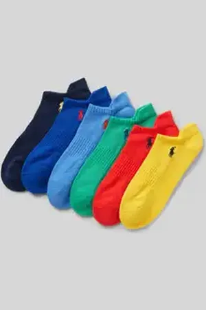 Ralph Lauren Sneakersokken met logostitching in een set van 6 paar