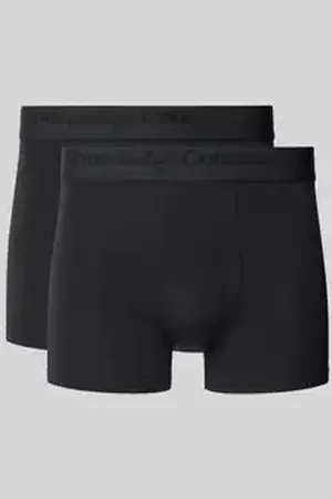 Knowledge Cotton Apparal Broek met elastische band met logo in een set van 2 stuks