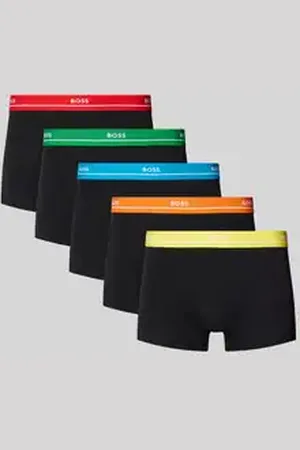 HUGO BOSS Boxershort met elastische band met label in een set van 5 stuks