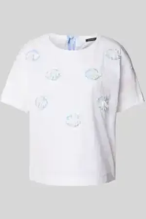 More & More T-shirt met labeldetails