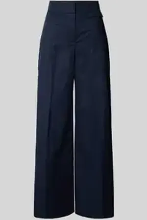 HUGO BOSS Wide leg stoffen broek met persplooien, model 