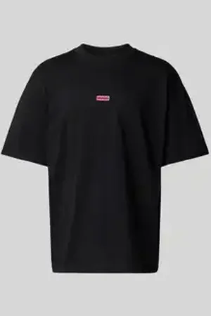 Hugo Blue T-shirt met labelprint, model 