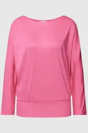 TOM TAILOR Shirt met lange mouwen van lyocell in effen design