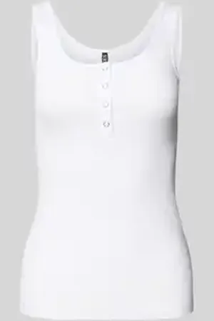 Pieces® Slim fit tanktop van katoenmix, model 