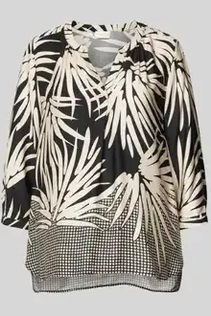 Milano Relaxed fit blouse met tuniekkraag