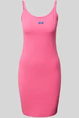 Hugo Blue Mini-jurk met labelbadge, model 