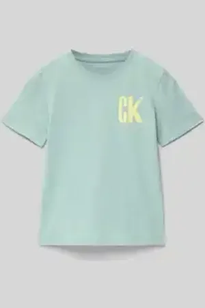 Calvin Klein T-shirt met labelprint en ronde hals
