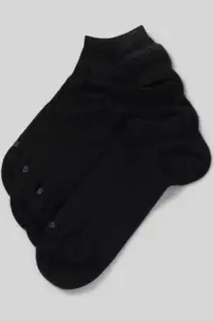 HUGO BOSS Sneakersokken met logostitching in een set van 4 paar