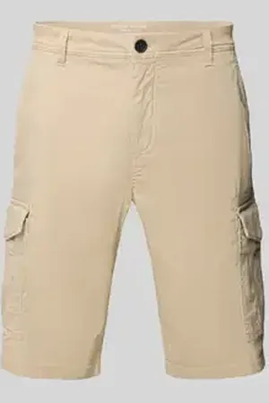 TOM TAILOR Regular fit korte cargobroek van een mix van katoen en elastaan